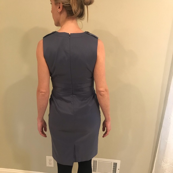 Ann Taylor Blue Fitted Sheath Dress, 4 - Picture 2 of 7
